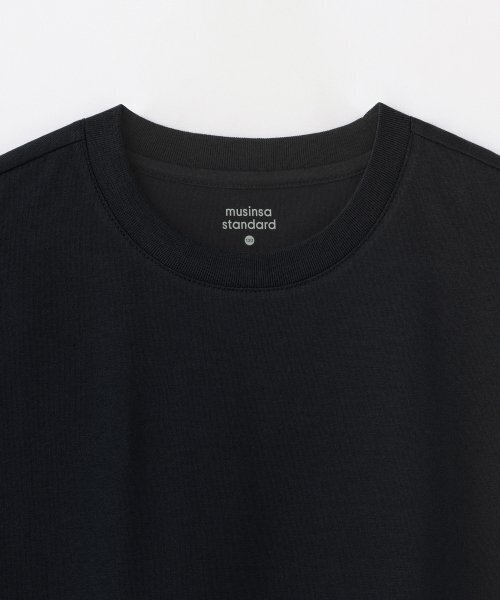 MUSINSA STANDARD KIDS（ムシンサスタンダードキッズ）の「[クールスタンダード] オーバーサイズクルーネックスリーブレストップ [ブラック]（Tシャツ/カットソー・レディース・その他・100/110/120/130/140/150/160）」の5枚目の写真