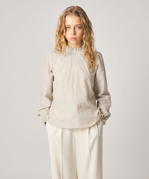 Steven Alan（スティーブンアラン）の「＜Steven Alan＞コットン バックオープン フリル ブラウス（シャツ/ブラウス・レディース・ナチュラル/オフホワイト/ケリーグリーン・M/S）」の10枚目の写真