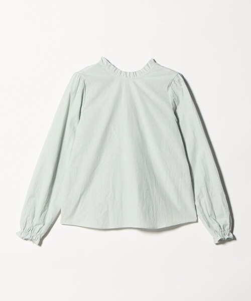 Steven Alan(スティーブンアラン)の「<Steven Alan>コットン バックオープン フリル ブラウス(シャツ/ブラウス・レディース・ナチュラル/オフホワイト/ケリーグリーン・M/S)」の11枚目の写真