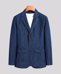 Cloudstyle（クラウドスタイル）の「【Cloudstyle】3ボタン デニムカジュアルテーラードジャケット（テーラードジャケット）」