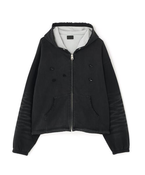 DANKE SCHON（ダンケシェーン）の「DankeSchon/ダンケシェーン/SULFUR SWEAT THERMAL ZIP HOODIE（パーカー・レディース・ブラック/ホワイト・L/S/M）」の8枚目の写真