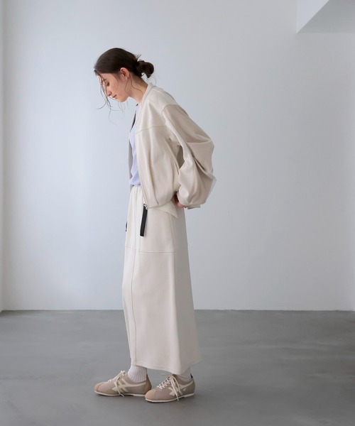 Jines（ジネス）の「ポンチバッグフレアスカート（スカート・レディース・ブラック/ホワイト・38）」の5枚目の写真