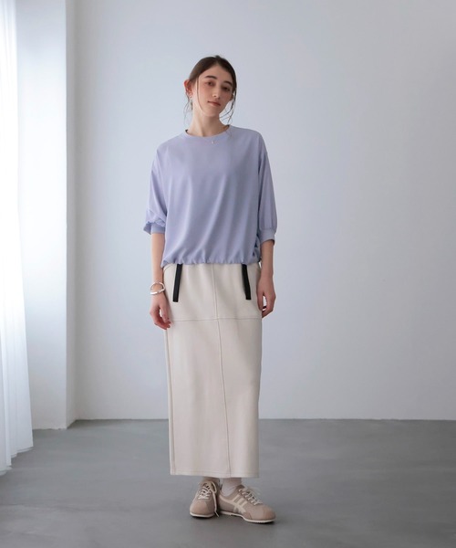 Jines（ジネス）の「ポンチバッグフレアスカート（スカート・レディース・ブラック/ホワイト・38）」の6枚目の写真