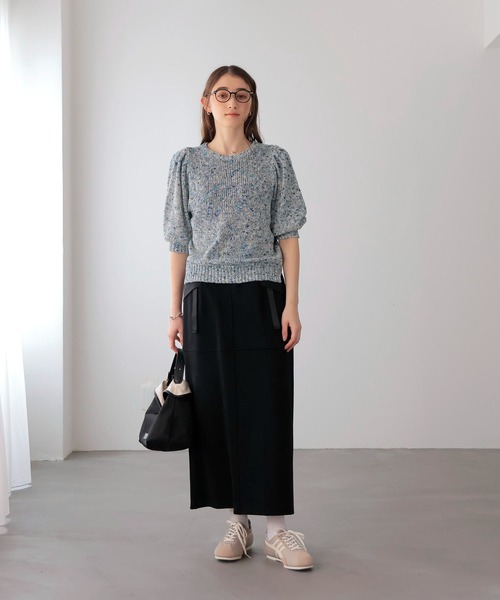 Jines（ジネス）の「ポンチバッグフレアスカート（スカート・レディース・ブラック/ホワイト・38）」の12枚目の写真