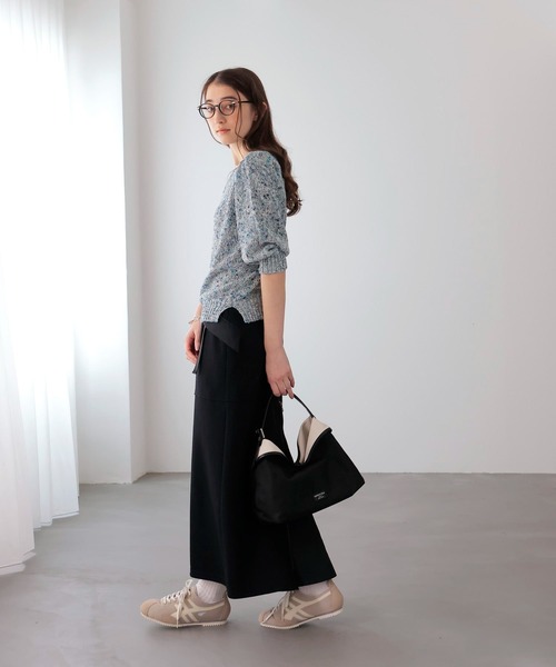 Jines（ジネス）の「ポンチバッグフレアスカート（スカート・レディース・ブラック/ホワイト・38）」の13枚目の写真