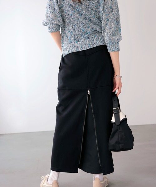 Jines（ジネス）の「ポンチバッグフレアスカート（スカート・レディース・ブラック/ホワイト・38）」の15枚目の写真