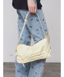 EMODA | ギャザーリボンナイロンバッグ(ハンドバッグ)