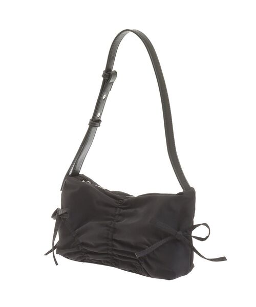 EMODA（エモダ）の「ギャザーリボンナイロンバッグ（ハンドバッグ・レディース・ブラック/ネイビー/イエロー・FREE）」の10枚目の写真