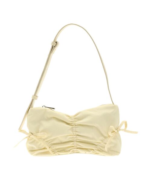 EMODA（エモダ）の「ギャザーリボンナイロンバッグ（ハンドバッグ・レディース・ブラック/ネイビー/イエロー・FREE）」の14枚目の写真