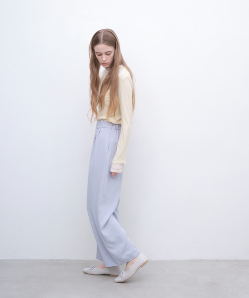Launa lea(ラウナレア)の「【26春夏新作】ロープリボンスクエアトゥバレエシューズ(B7102A)(バレエシューズ・レディース・イエロー/ピンク/ブラック/ライトベージュ/グレー・22.5cm/23.0cm/23.5cm/24.0cm/24.5cm/22.0cm/25.0cm)」の22枚目の写真