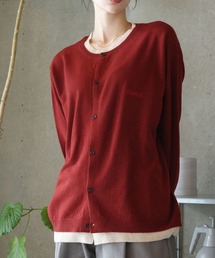 skoool（スクール）の「配色レイヤードニットカーディガン／クルーネック仕様 × デイリー軽量ニット（カーディガン/ボレロ）」