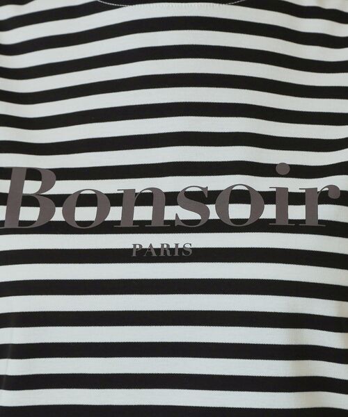 DRESSTERIOR(ドレステリア)の「【接触冷感/抗菌防臭/消臭】アイスクリアコットンBonsoirロゴボーダーTシャツ(Tシャツ/カットソー・レディース・ブラック系2・38/36/34)」の20枚目の写真