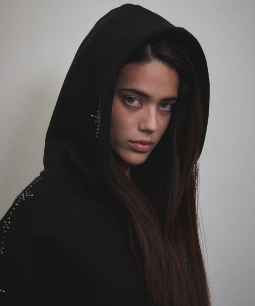 VOONT（ブント）の「Stud Line Hood Zip-up (BLACK)（パーカー・レディース・ブラック・OS）」の4枚目の写真