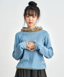 KIJIKO（キジコ）の「ke308-Balaclava Waffle Hoodie Blue（パーカー）」