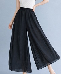 ウエストゴム エアリーギャザーワイドパンツ