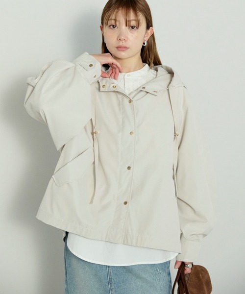 enhaut（アンオート）の「ウォッシュポリエステル マウンテンパーカー（マウンテンパーカー・レディース・ネイビー/アイボリー/ブラック・FREE）」の9枚目の写真
