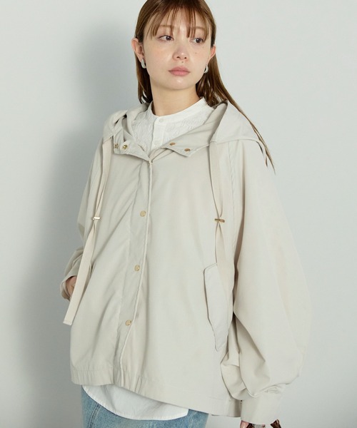 enhaut（アンオート）の「ウォッシュポリエステル マウンテンパーカー（マウンテンパーカー・レディース・ネイビー/アイボリー/ブラック・FREE）」の10枚目の写真