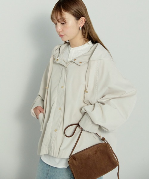 enhaut（アンオート）の「ウォッシュポリエステル マウンテンパーカー（マウンテンパーカー・レディース・ネイビー/アイボリー/ブラック・FREE）」の12枚目の写真