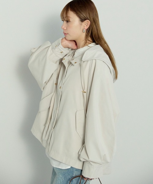 enhaut（アンオート）の「ウォッシュポリエステル マウンテンパーカー（マウンテンパーカー・レディース・ネイビー/アイボリー/ブラック・FREE）」の13枚目の写真