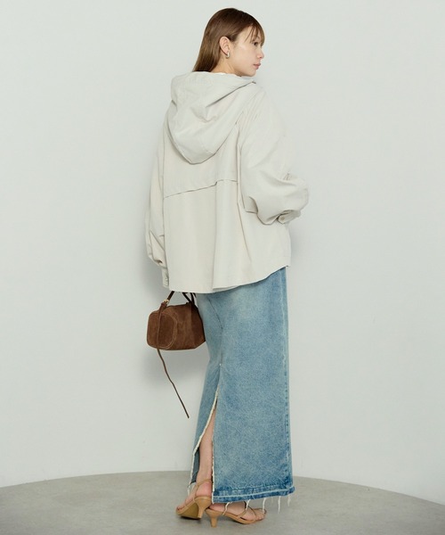 enhaut（アンオート）の「ウォッシュポリエステル マウンテンパーカー（マウンテンパーカー・レディース・ネイビー/アイボリー/ブラック・FREE）」の16枚目の写真