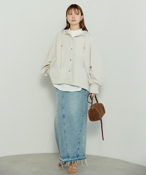 enhaut（アンオート）の「ウォッシュポリエステル マウンテンパーカー（マウンテンパーカー・レディース・ネイビー/アイボリー/ブラック・FREE）」の21枚目の写真