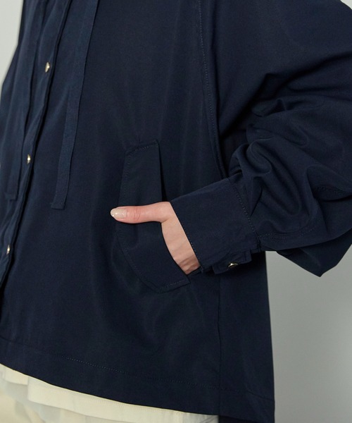 enhaut（アンオート）の「ウォッシュポリエステル マウンテンパーカー（マウンテンパーカー・レディース・ネイビー/アイボリー/ブラック・FREE）」の5枚目の写真