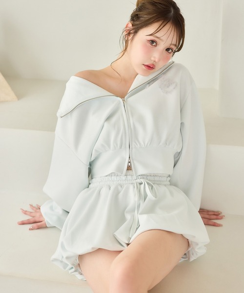 one after another NICE CLAUP（ワンアフターアナザーナイスクラップ）の「【セットアップ可能】カットバルーンスカート（スカート・レディース・オフホワイト/ピンク/サックスブルー/グレー/ブラック・FREE）」の19枚目の写真
