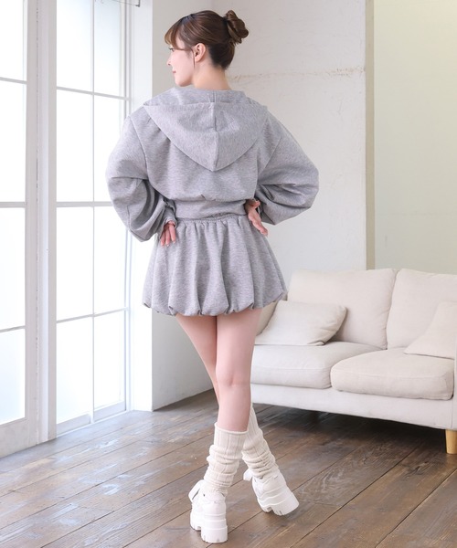 one after another NICE CLAUP（ワンアフターアナザーナイスクラップ）の「【セットアップ可能】カットバルーンスカート（スカート・レディース・オフホワイト/ピンク/サックスブルー/グレー/ブラック・FREE）」の9枚目の写真