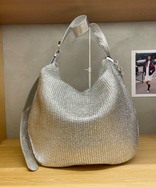 Scrap Book（スクラップブック）の「【MARCO MASI】雑材ラウンドトート（トートバッグ・レディース・シルバー・FREE）」の7枚目の写真