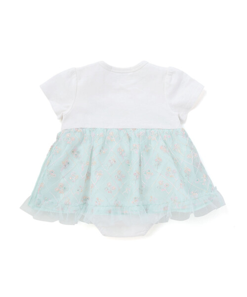 SLAP SLIP BABY（スラップスリップベビー）の「【お揃い】ビスチェ風ドッキング花チュールカバーオールベビー(70~80cm)（ロンパース・キッズ・ブルー系その他/ピンク系その他・70cm/80ｃｍ）」の5枚目の写真