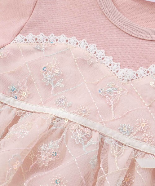 SLAP SLIP BABY（スラップスリップベビー）の「【お揃い】ビスチェ風ドッキング花チュールカバーオールベビー(70~80cm)（ロンパース・キッズ・ブルー系その他/ピンク系その他・70cm/80ｃｍ）」の11枚目の写真