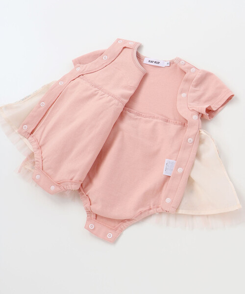 SLAP SLIP BABY（スラップスリップベビー）の「【お揃い】ビスチェ風ドッキング花チュールカバーオールベビー(70~80cm)（ロンパース・キッズ・ブルー系その他/ピンク系その他・70cm/80ｃｍ）」の17枚目の写真