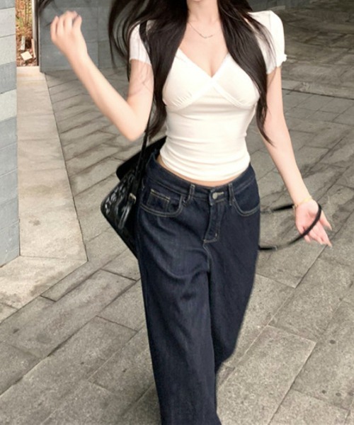 Ritzy(リッツィー)の「V ネック クロスレース T シャツ(Tシャツ/カットソー・レディース・ホワイト・M)」の9枚目の写真