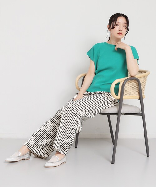 THE SHOP TK （ザ ショップ ティーケー ）の「ドビーストライプイージーパンツ（その他パンツ・レディース・ダークブラウン系2/ブラック系2・13/12）」の7枚目の写真