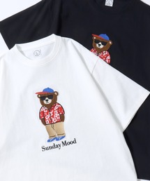 SITRY（シトリー）の「Bear Embroidery Sweat Shirt/接触冷感 オーバーサイズ クマ サガラ刺繍 半袖Tシャツ レディース メンズ（Tシャツ/カットソー）」