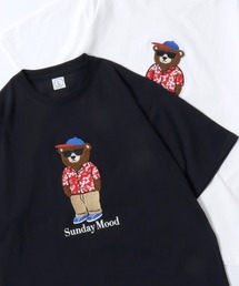 SITRY（シトリー）の「Bear Embroidery Sweat Shirt/接触冷感 オーバーサイズ クマ サガラ刺繍 半袖Tシャツ レディース メンズ（Tシャツ/カットソー）」
