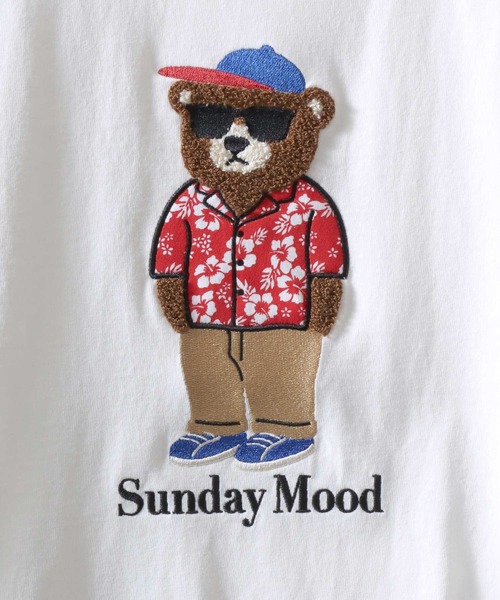 SITRY(シトリー)の「Bear Embroidery Sweat Shirt/接触冷感 オーバーサイズ クマ サガラ刺繍 半袖Tシャツ レディース メンズ(Tシャツ/カットソー・メンズ・ホワイト/ネイビー/ブラック/ホワイト系その他・L/M)」の10枚目の写真