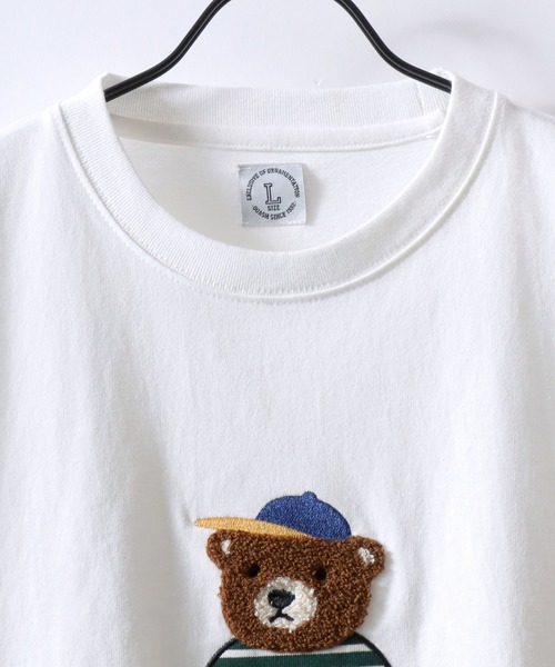 SITRY(シトリー)の「Bear Embroidery Sweat Shirt/接触冷感 オーバーサイズ クマ サガラ刺繍 半袖Tシャツ レディース メンズ(Tシャツ/カットソー・メンズ・ホワイト/ネイビー/ブラック/ホワイト系その他・L/M)」の12枚目の写真