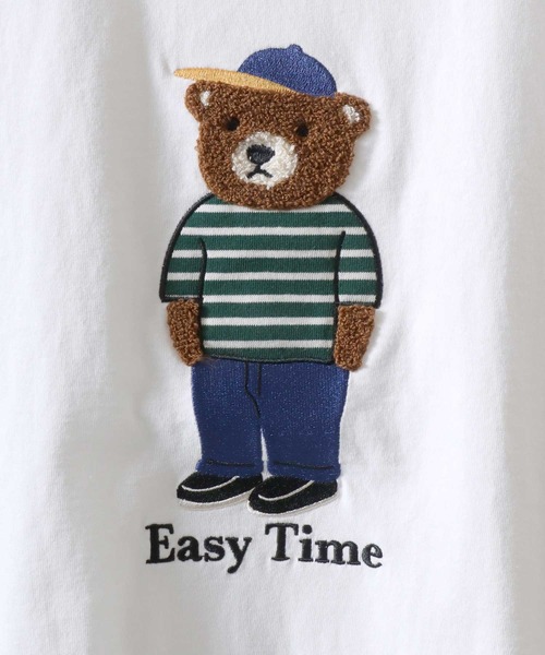 SITRY(シトリー)の「Bear Embroidery Sweat Shirt/接触冷感 オーバーサイズ クマ サガラ刺繍 半袖Tシャツ レディース メンズ(Tシャツ/カットソー・メンズ・ホワイト/ネイビー/ブラック/ホワイト系その他・L/M)」の7枚目の写真