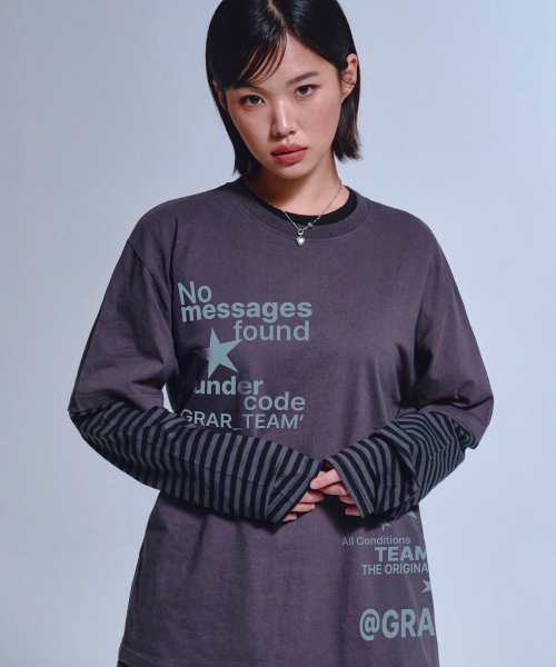GRAVER（グレーバー）の「[ユニセックス]NO MESSAGE 半袖Tシャツ_3カラー（Tシャツ/カットソー・レディース・ライトグレー/ホワイト/チャコールグレー・LARGE/SMALL/MEDIUM/X-LARGE）」の5枚目の写真
