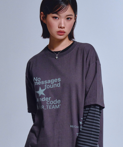 GRAVER（グレーバー）の「[ユニセックス]NO MESSAGE 半袖Tシャツ_3カラー（Tシャツ/カットソー・レディース・ライトグレー/ホワイト/チャコールグレー・LARGE/SMALL/MEDIUM/X-LARGE）」の6枚目の写真