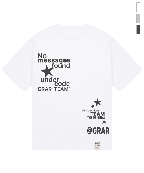 GRAVER（グレーバー）の「[ユニセックス]NO MESSAGE 半袖Tシャツ_3カラー（Tシャツ/カットソー・レディース・ライトグレー/ホワイト/チャコールグレー・LARGE/SMALL/MEDIUM/X-LARGE）」の7枚目の写真