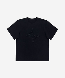 BLR（ビーエルアール）の「Low-Cut Patch Logo T-Shirt Black（Tシャツ/カットソー）」