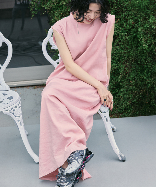 CITYSHOP（シティーショップ）の「TANK LEANN DRESS：ワンピース（ワンピース・レディース・ピンク/ブラック・36/38）」の5枚目の写真