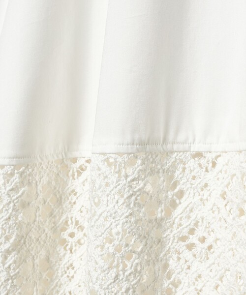 UNITED ARROWS(ユナイテッドアローズ)の「ラッセルレース コンビ ワンピース ‐ウォッシャブル‐(ワンピース・レディース・ホワイト/ブラック・36/38)」の4枚目の写真