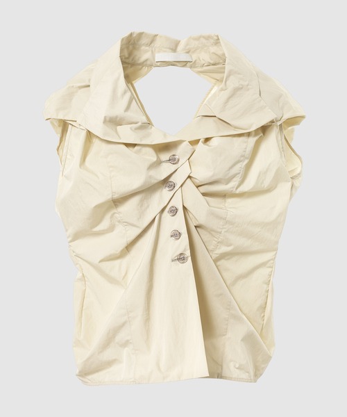 YOHEI OHNO（ヨウヘイオオノ）の「"Observer" Nylon Sleeveless Jacket（その他アウター・レディース・グレー/イエロー・36）」の2枚目の写真