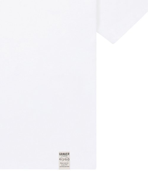 GRAVER（グレーバー）の「[ユニセックス]スモールドローイングスマイル半袖Tシャツ_ホワイト/イエローロゴ（Tシャツ/カットソー・レディース・ホワイト・SMALL/MEDIUM/LARGE/X-LARGE）」の5枚目の写真