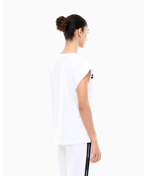 EMPORIO ARMANI EA7(エンポリオアルマーニイーエーセブン)の「<オンライン限定>【エンポリオ アルマーニ EA7】Logo Series Tシャツ コットンジャージー(Tシャツ/カットソー・レディース・ホワイト・LARGE/MEDIUM/SMALL)」の7枚目の写真