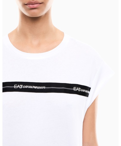 EMPORIO ARMANI EA7(エンポリオアルマーニイーエーセブン)の「<オンライン限定>【エンポリオ アルマーニ EA7】Logo Series Tシャツ コットンジャージー(Tシャツ/カットソー・レディース・ホワイト・LARGE/MEDIUM/SMALL)」の6枚目の写真