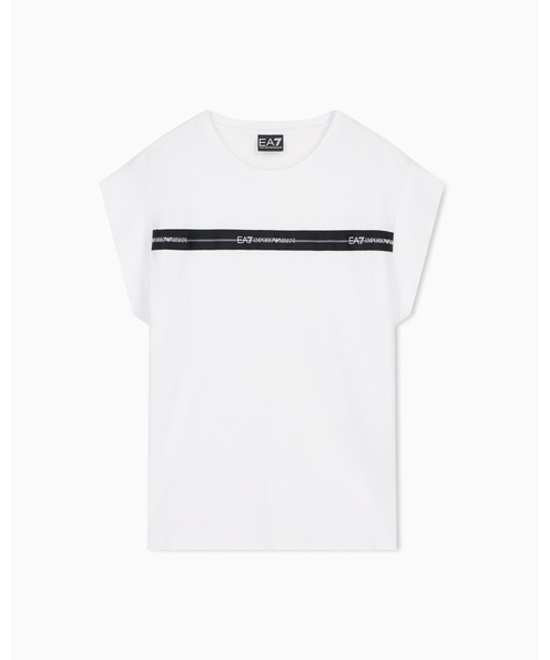 EMPORIO ARMANI EA7(エンポリオアルマーニイーエーセブン)の「<オンライン限定>【エンポリオ アルマーニ EA7】Logo Series Tシャツ コットンジャージー(Tシャツ/カットソー・レディース・ホワイト・LARGE/MEDIUM/SMALL)」の4枚目の写真